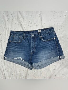 Levi’s White Oak Cone Denim Shorts | Button Fly | High Rise | Size 32